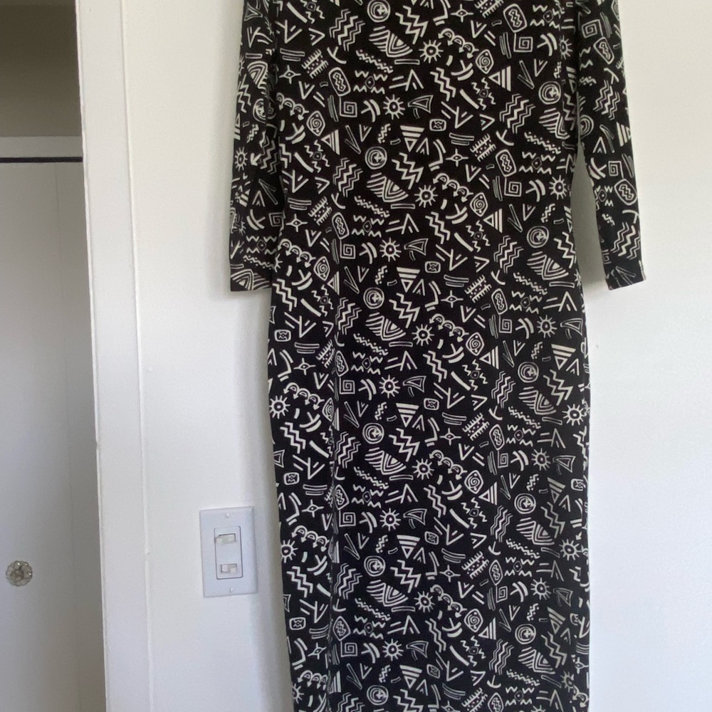 Black and White Patterned Dress